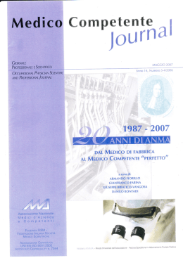 Medico Competente Journal maggio 2007