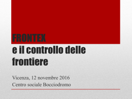 FRONTEX e il controllo delle frontiere