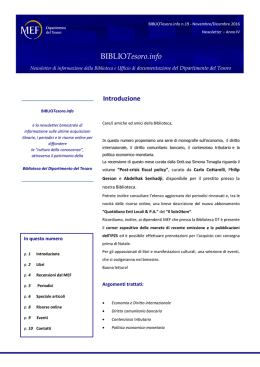 BIBLIOTesoro.info - Dipartimento del Tesoro