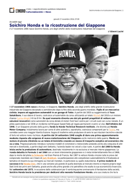 Soichiro Honda e la ricostruzione del Giappone