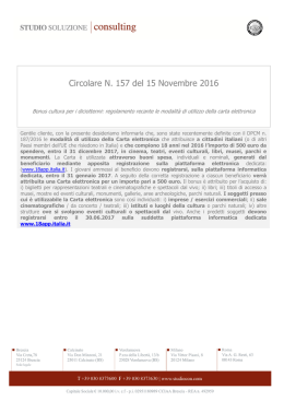 Circolare N. 157 del 15 Novembre 2016