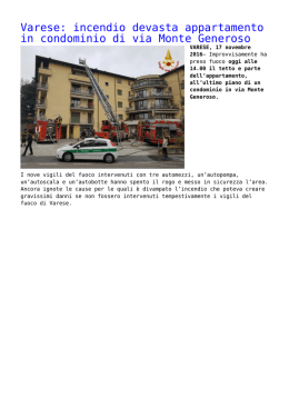 Varese: incendio devasta appartamento in