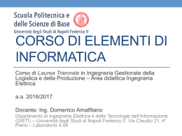 Corso Elementi di Informatica - Docenti.unina.it