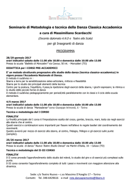 Seminario docenti - Rete Danza Piemonte