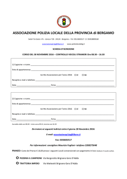 scheda-iscrizione-corso - Associazione Polizia Locale Provincia di