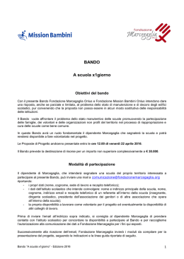 leggi il testo completo del Bando 2016.