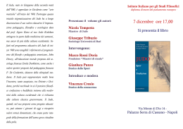 7 dicembre ore 17,00 - Istituto Italiano per gli Studi Filosofici