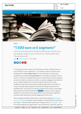 I 500 euro ce li sogniamo - L`Eco della Stampa » Media Intelligence