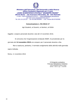 n. 093 sciopero del 14 novembre 2016