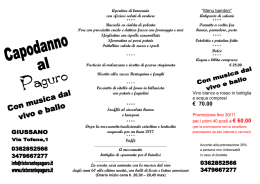 menu capodanno - Ristorante IL Paguro