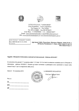 Olimpiadi di informatica nazionali ed internazionali