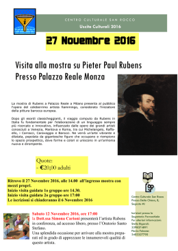 Visita alla mostra su Pieter Paul Rubens Presso Palazzo Reale Monza