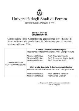 Commissione giudicatrice - Università degli Studi di Ferrara