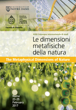 Scarica la brochure in pdf - Pontificia Università della Santa Croce