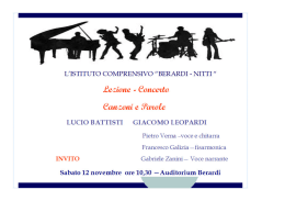 Lezione-concerto "Canzoni e parole