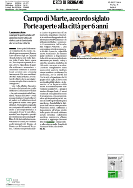 L`eco di Bergamo - Campo di Marte accordo