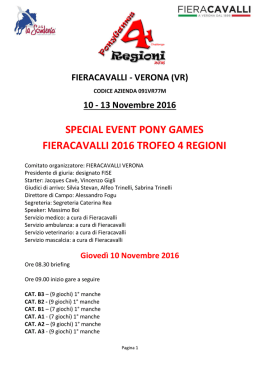 special event pony games fieracavalli 2016 trofeo 4 regioni