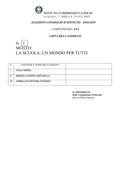 motto: la scuola: un mondo per tutti