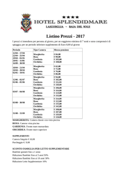 Listino Prezzi - 2017