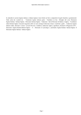 PDF catalog iwyzoavo.ru Inglese-italiano, Italiano