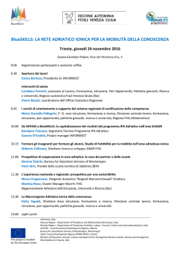 Programma - Eventi - Regione Autonoma Friuli Venezia Giulia
