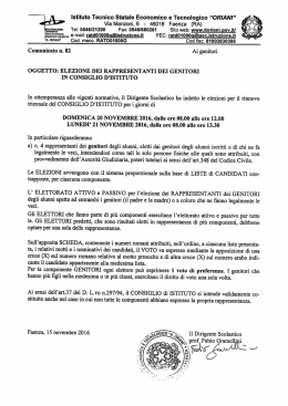 082 - 15.11.16 elezioni dei rappresentanti dei genitori in