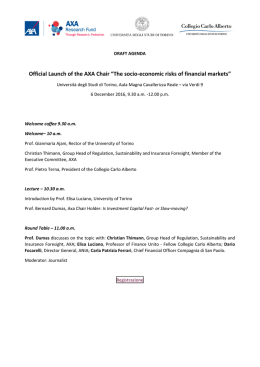 Programma dell`evento - Università di Torino