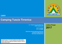 Listino Prezzi Camping Tuscia Tirrenica