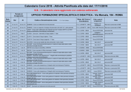 Calendario Corsi 2016 - Ministero della Difesa