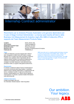 Internship Contract administrator Our ambition. Your legacy.