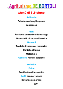 menu` s. stefano