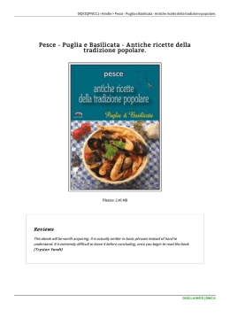 Read PDF / Pesce - Puglia e Basilicata - Antiche ricette