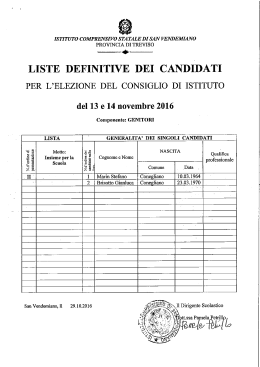 COMPONENTE GENITORI LISTA II