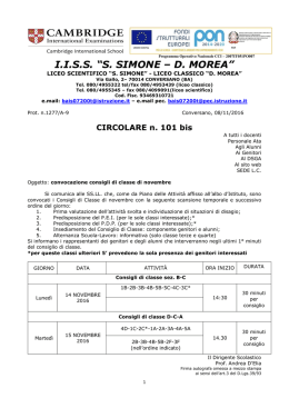 novembre - Liceo Scientifico Statale "Sante Simone"