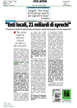 Sangalli: "Enti locali, 21 miliardi di sprechi"