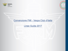 Convenzione FMI – Vespa Club d`Italia: linee guida