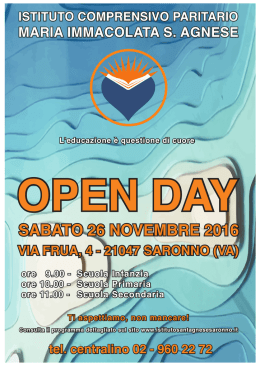 sabato 26 novembre 2016 - Istituto Comprensivo Paritario Maria