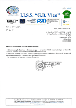 Prenotazione Sportello Didattico