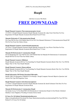 Free Book HOEPLI PDF