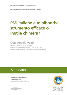 PMI italiane e minibonds: strumento efficace o inutile chimera?