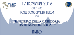 17 novembre 2016 - Invito