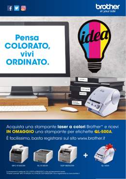 Pensa COLORATO, vivi ORDINATO.