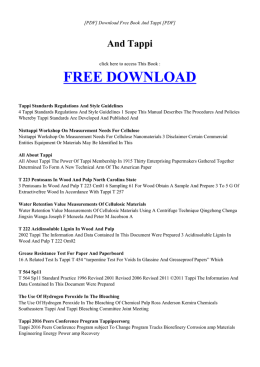 Free Book AND TAPPI PDF