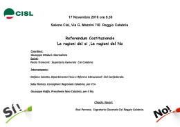 leggi tutto - Cisl Calabria