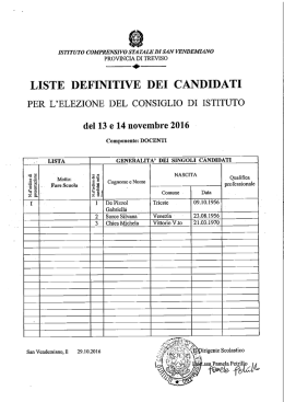 COMPONENTE DOCENTE LISTA I