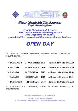 openday-2016-17 LICEO- - Comprensivo 1