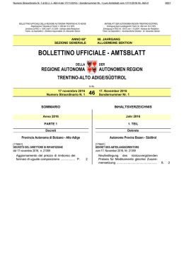 bollettino ufficiale - amtsblatt - Regione Autonoma Trentino