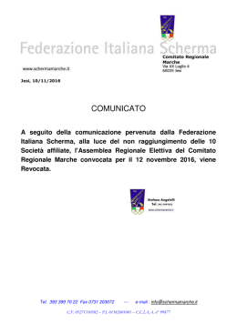 comunicato - SchermaMarche
