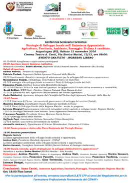 Conferenza Acqualagna.12-11-2016