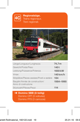 Regionalzüge. Trains régionaux. Treni regionali. 74,7 m 140 t
